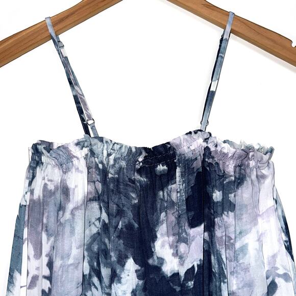 Stile Benetton Watercolor Floral Relaxed Ruffle Mini Dress Size XS - Picture 3 of 11